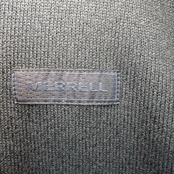 Merrell Mens Sweater Weather Full Zip Jacket Black Pockets Fleece Cozy Sz Medium - Picture 5 of 13